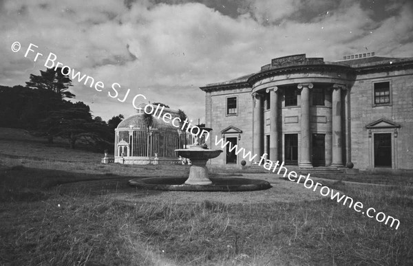 BALLYFIN HOUSE CONSERVATORY LIBRARY FOUNTAIN